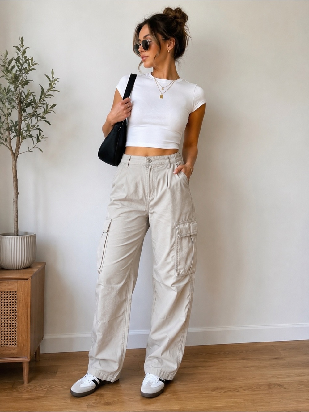 🤍 H&M Divided Cotton Cargo Pants – Size 6